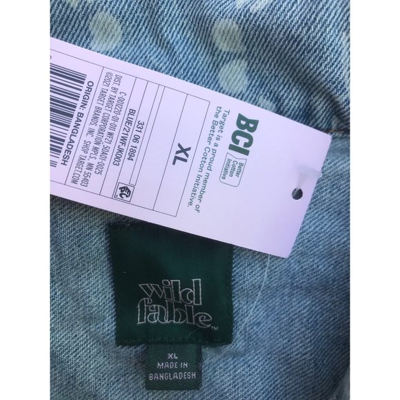 Denim Jean Trucker Boho Jacket Wild Fable NWT Size XL - Picture 3 of 6